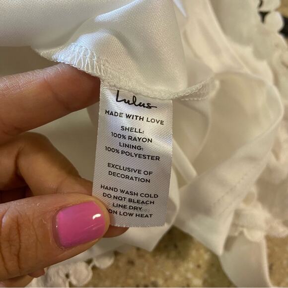NWOT Lulus In the Meadow White Embroidered Backless Mini Dress - Picture 11 of 13